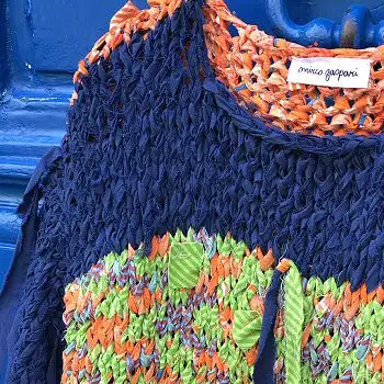 Mirco Gaspari pull tricote main ucycling orange navy vert
