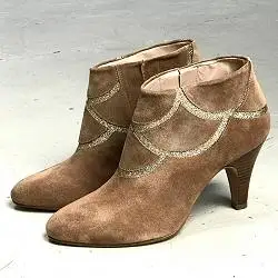 Patricia Blanchet boots X-OR daim sable et glitter gold