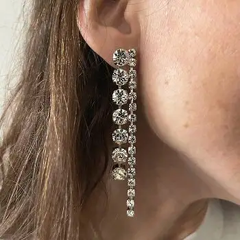 Perrine Taverniti boucle solo Alma strass silver