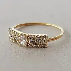 Sansoeurs bague Second wife gold ring jaune integral diamants