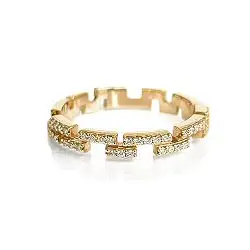 Sansoeurs bague Small Brick ring or 18k diamants