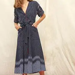Sessun robe Condesa navy blue