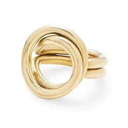 Soko bague Linea laiton recycle plaque or gp