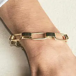 Soko bracelet homme Capsule chaine laiton recycle plaque or gp