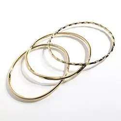 Soko set de 3 bracelets Twisted laiton recycle plaque