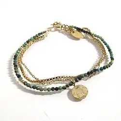 Stalactite bracelet Turquoise Valentine vermeil