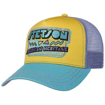 Stetson casquette Trucker cap 90s jaune ciel