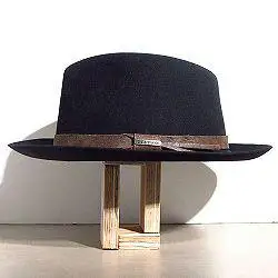 Stetson chapeau homme Fedora noir feutre furflet galon cuir