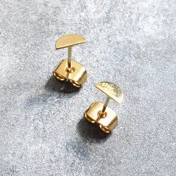 Trois Petits Points stud solo Moon dore 