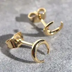 Trois Petits Points boucles Crescent dore