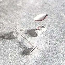 Trois Petits Points boucles Navette argent 925