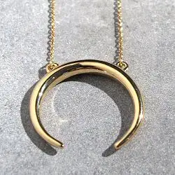 Trois Petits Points sautoir Crescent dore