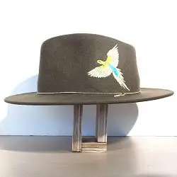 Van Palma chapeau brode perroquet Dakota kaki