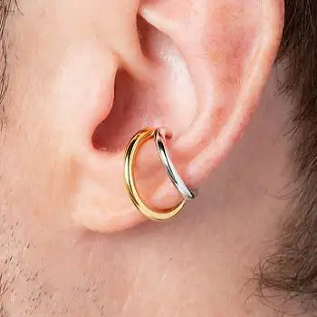 Y Paris earcuff Bully mix gold silver