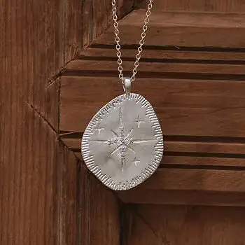 Ylume collier medaille Etoiles